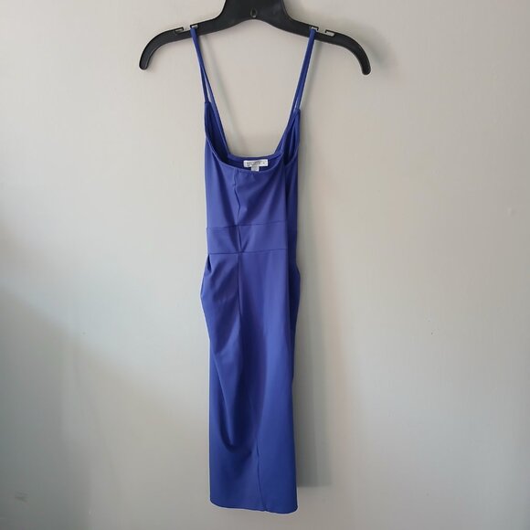 Leith Women's Dress Size Small Blue Cross Strapped Royal Blue Mini Spandex Nylon - Picture 12 of 16